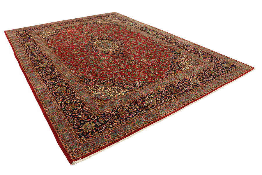Kashan Persian Carpet 415x300 - Picture 1