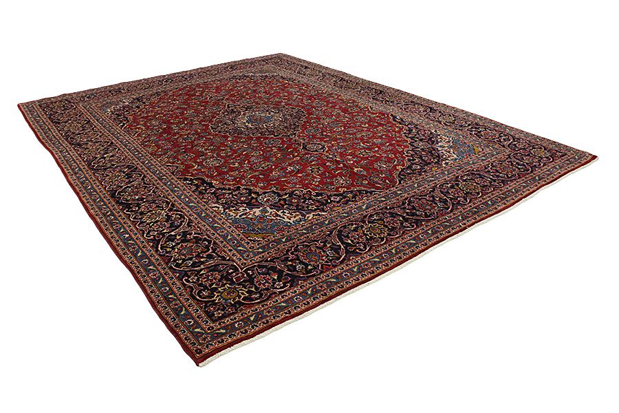 Kashan Persian Carpet 395x302 - Picture 1